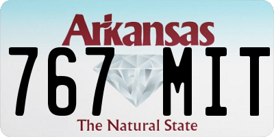 AR license plate 767MIT