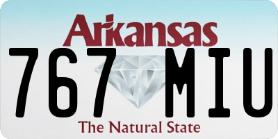AR license plate 767MIU