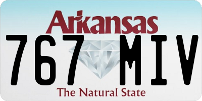 AR license plate 767MIV