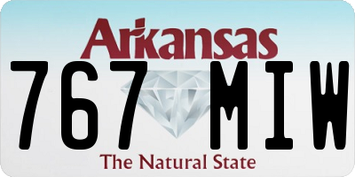 AR license plate 767MIW