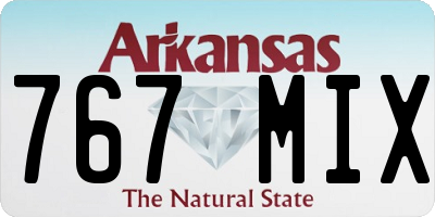 AR license plate 767MIX