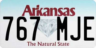 AR license plate 767MJE