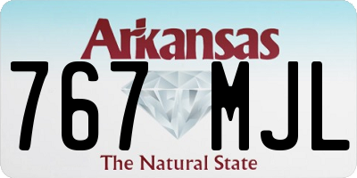 AR license plate 767MJL