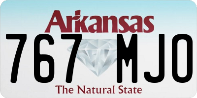 AR license plate 767MJO