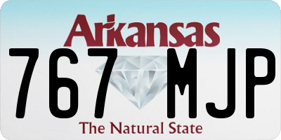 AR license plate 767MJP