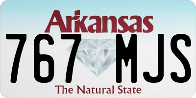 AR license plate 767MJS