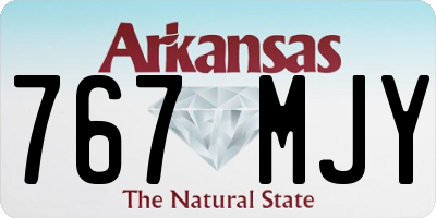 AR license plate 767MJY