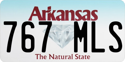AR license plate 767MLS