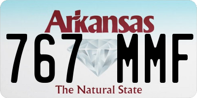 AR license plate 767MMF