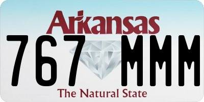 AR license plate 767MMM