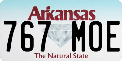 AR license plate 767MOE