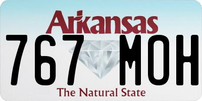 AR license plate 767MOH