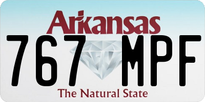 AR license plate 767MPF