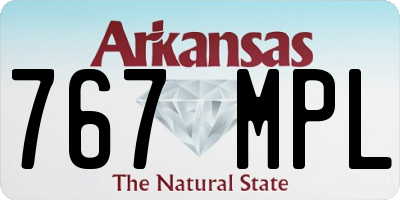 AR license plate 767MPL