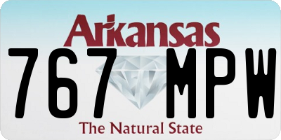 AR license plate 767MPW