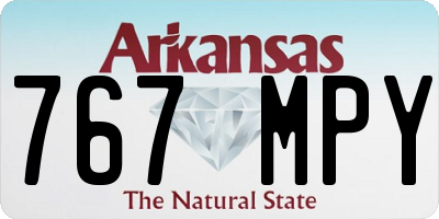 AR license plate 767MPY