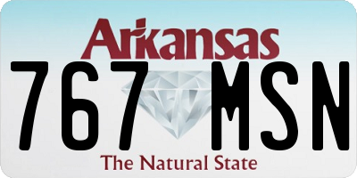 AR license plate 767MSN