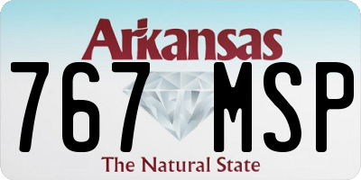 AR license plate 767MSP