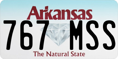 AR license plate 767MSS