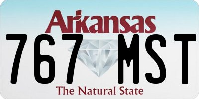 AR license plate 767MST
