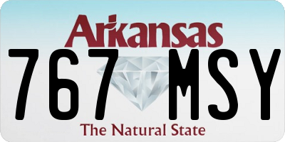AR license plate 767MSY