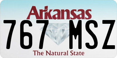 AR license plate 767MSZ