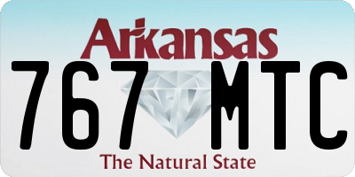 AR license plate 767MTC