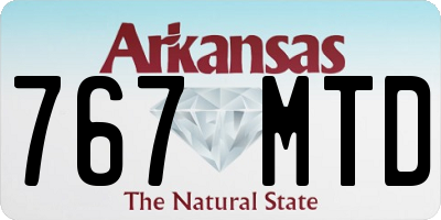 AR license plate 767MTD