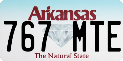 AR license plate 767MTE