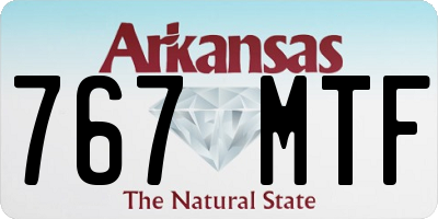AR license plate 767MTF