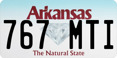 AR license plate 767MTI