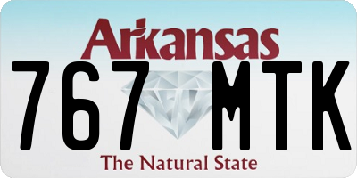 AR license plate 767MTK