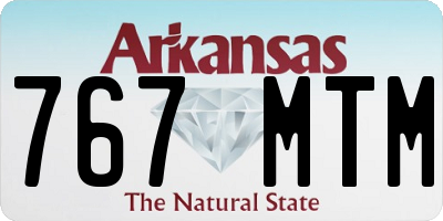 AR license plate 767MTM