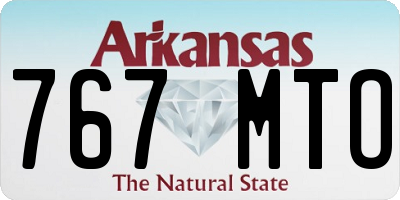 AR license plate 767MTO