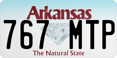 AR license plate 767MTP