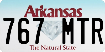 AR license plate 767MTR
