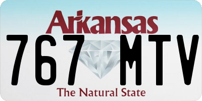 AR license plate 767MTV