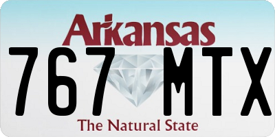 AR license plate 767MTX