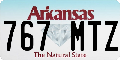 AR license plate 767MTZ