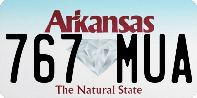AR license plate 767MUA