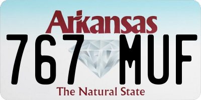 AR license plate 767MUF