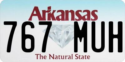 AR license plate 767MUH