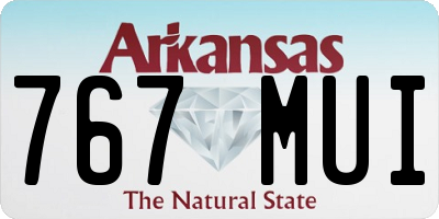 AR license plate 767MUI