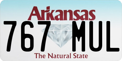 AR license plate 767MUL