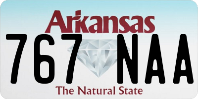 AR license plate 767NAA