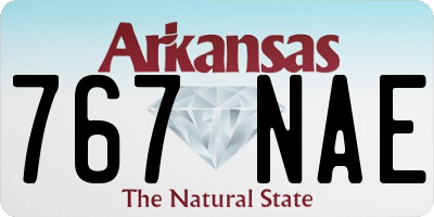 AR license plate 767NAE