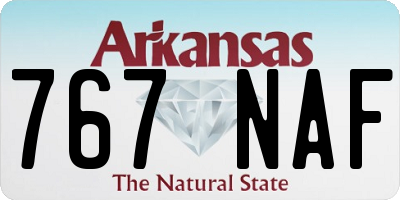 AR license plate 767NAF