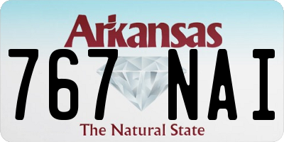 AR license plate 767NAI