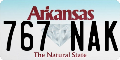 AR license plate 767NAK