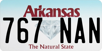 AR license plate 767NAN